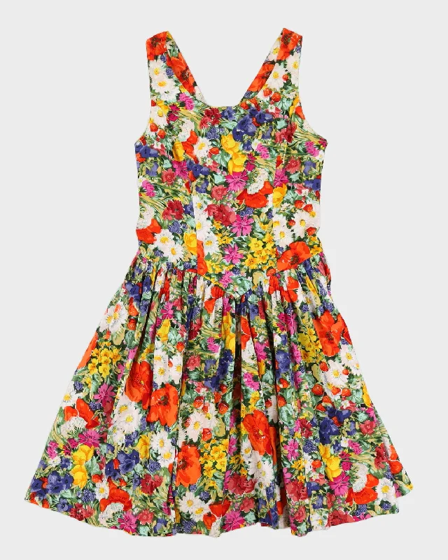 00s Floral Sleeveless Dress - S