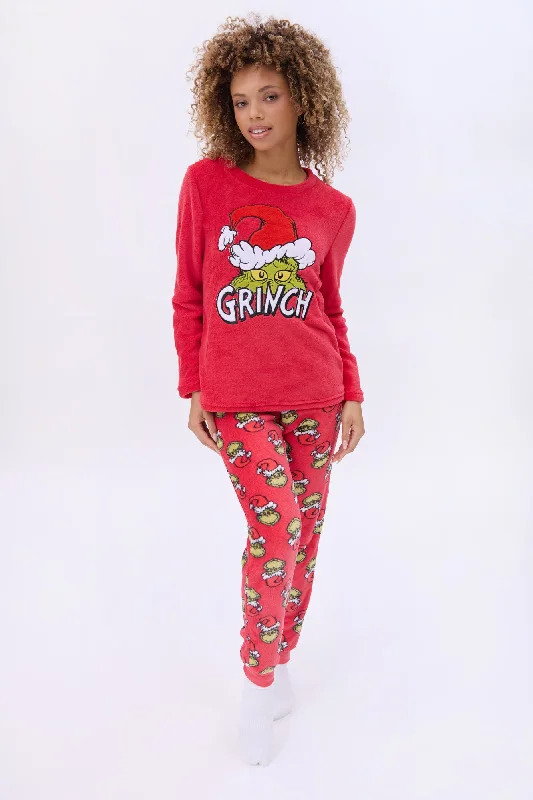 The Grinch Printed Pajama Jogger And Tee Set