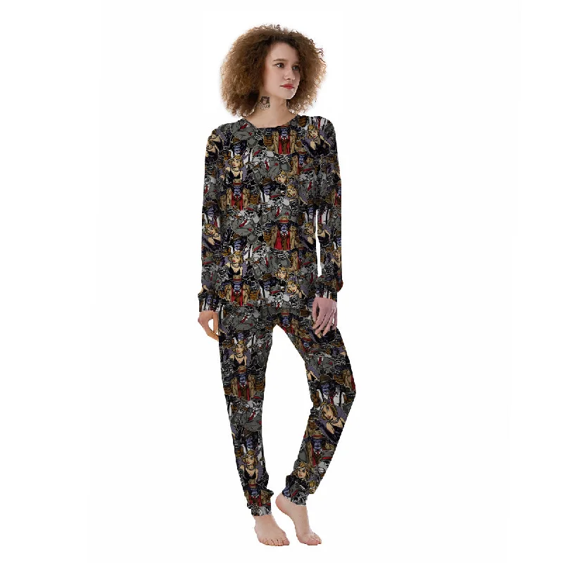 Mafia And Gangsters Print Pattern Women's Pajamas