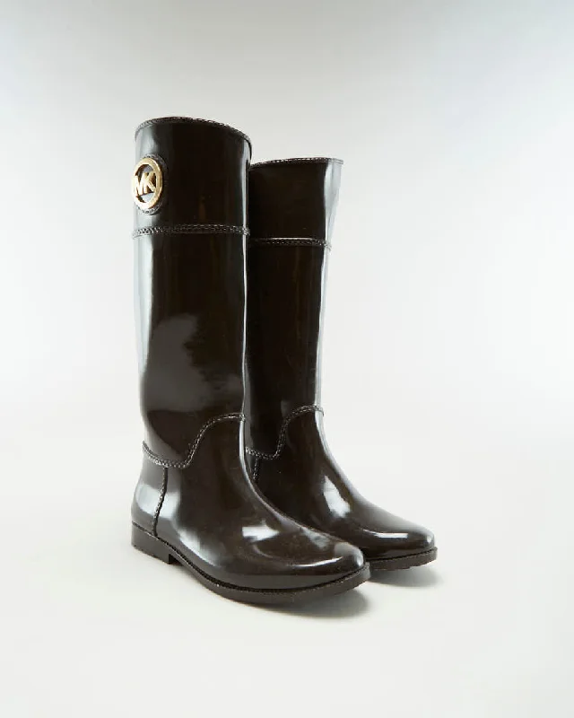 Michael Kors Brown Wellington Boots - UK 9