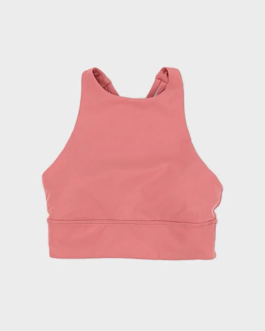 Pink Lululemon Like a Cloud High Neck Sports Bra - XXS