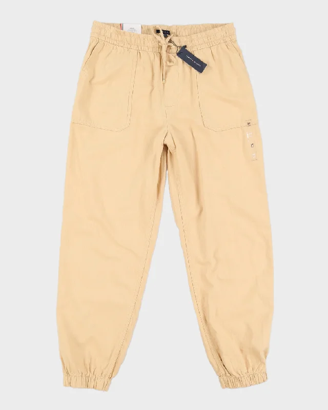 Tommy Hilfiger Beige Cotton + Linen Trousers - M