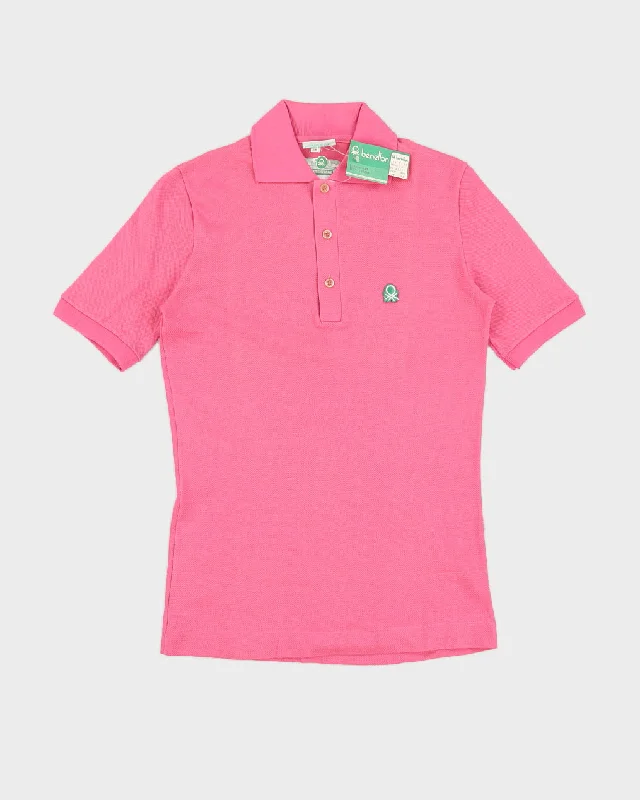 Vintage 70s Benetton Pink Polo Shirt - L