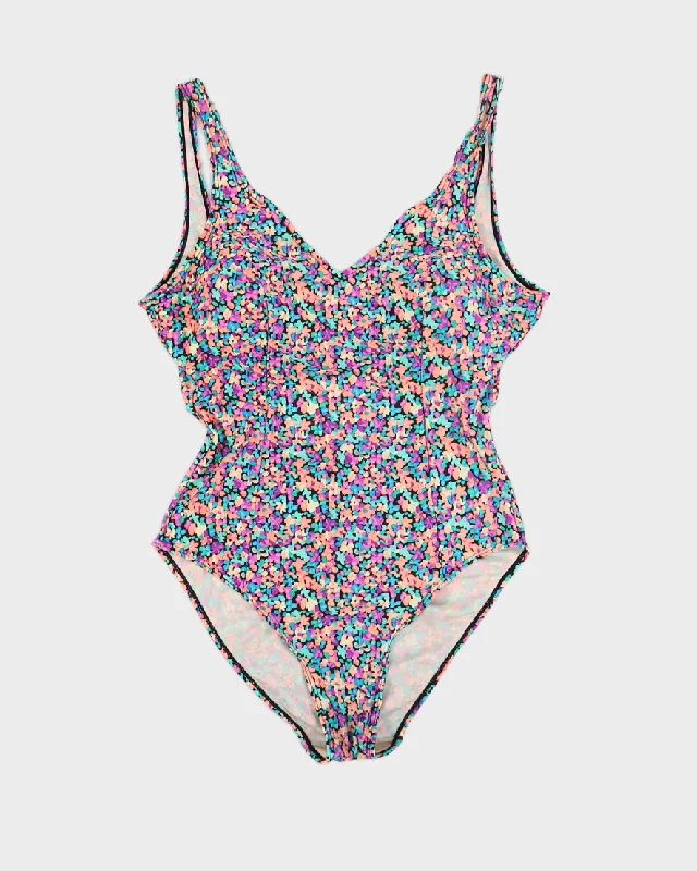 Vintage 90s Paris Sports Club Floral One Piece - M