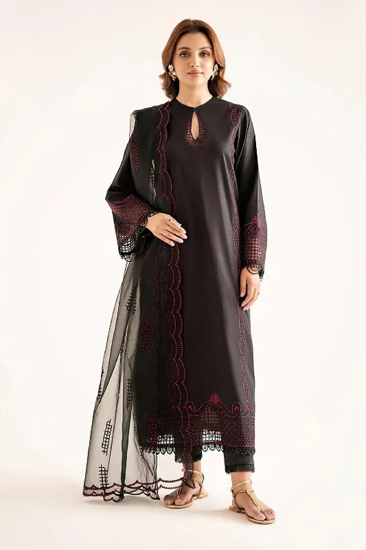 Black Red Pakistani Lawn Suit