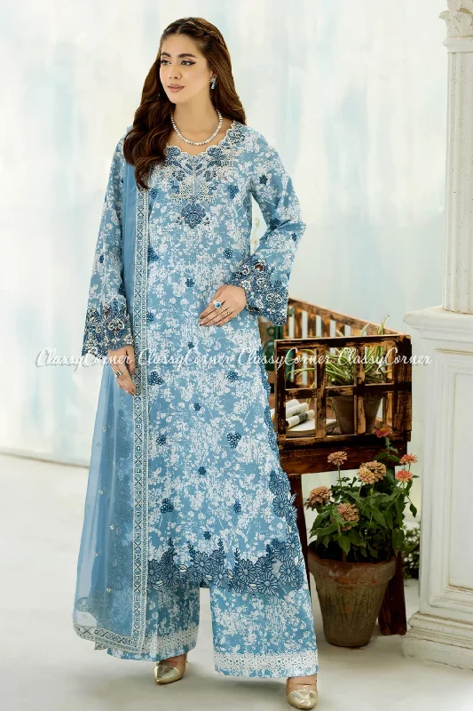 Blue Lawn Readymade Salwar Kameez