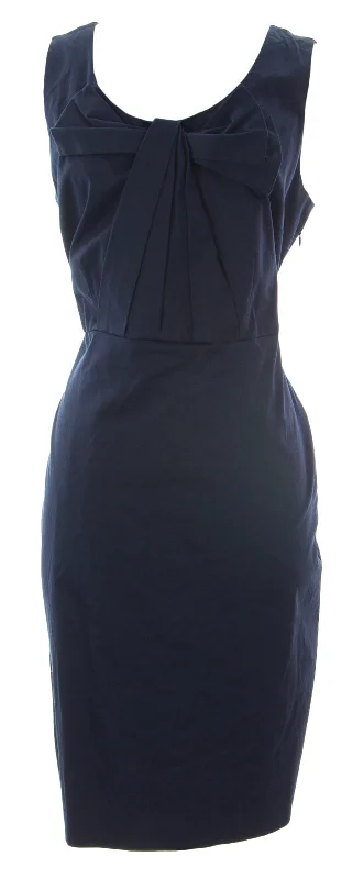 BODEN Women's Beautiful Bow Shift Dress Navy