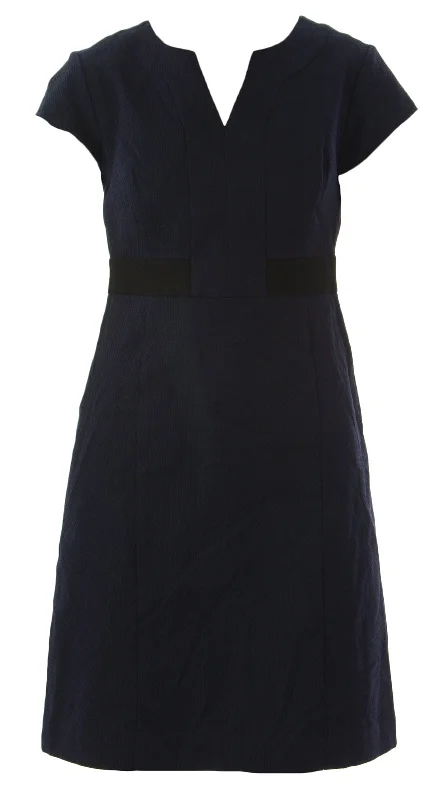 BODEN Women's Navy Notch Neck Shift Dress WH630 $168 NWOT