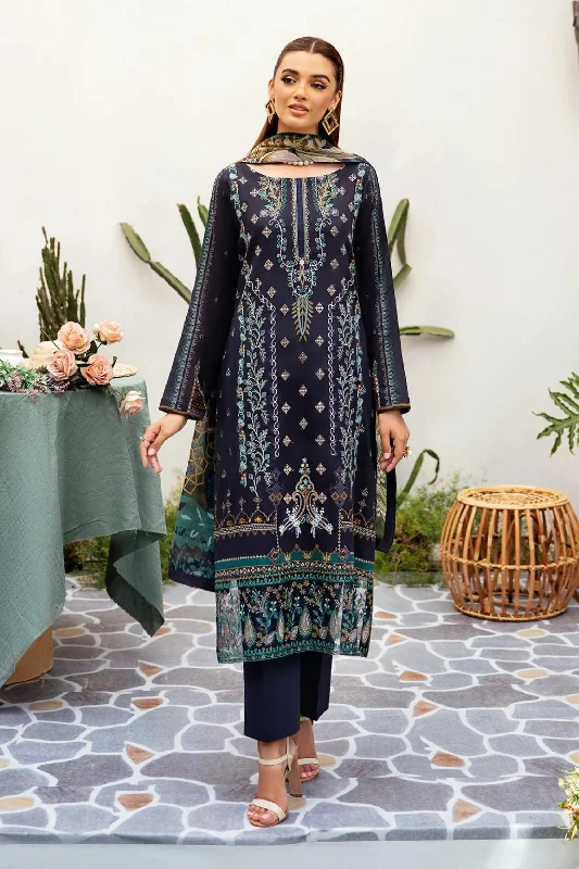 Dark Blue Pakistani Lawn Suit