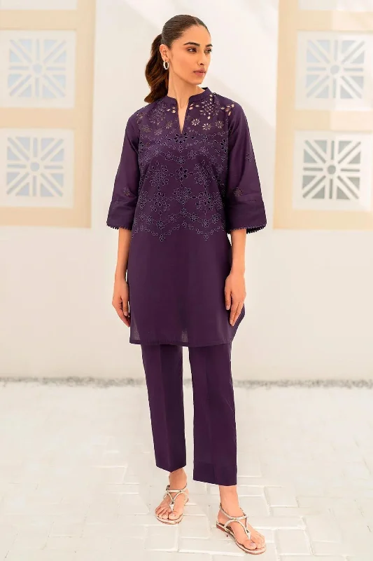 Dark Purple Lawn 2PC Suit