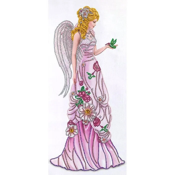 Diamond Painting - Crystal Rhinestone - Pink Dress Angel (30*60cm)