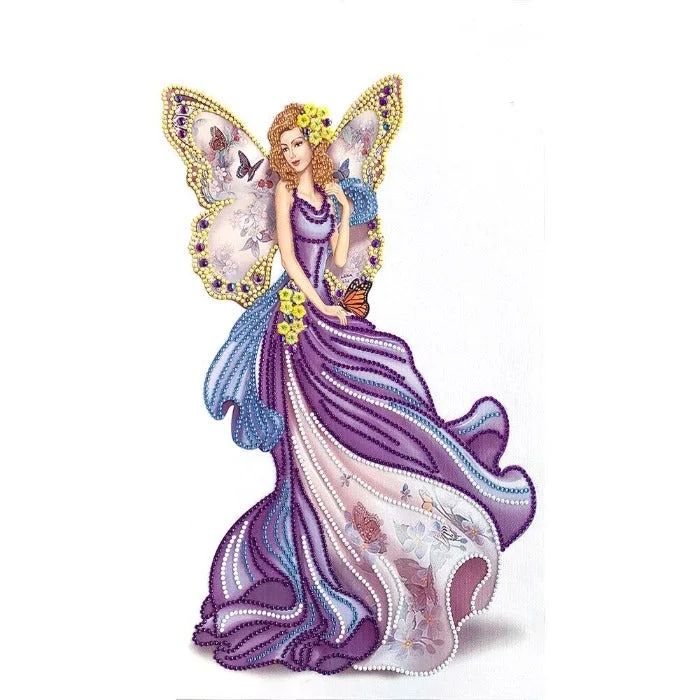 Diamond Painting - Crystal Rhinestone - Purple Dress Angel (30*50cm)