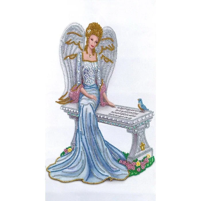 Diamond Painting - Crystal Rhinestone - Sitting Angel (30*50cm)