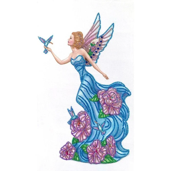 Diamond Painting - Crystal Rhinestone - Flower Dress Angel (30*50cm)