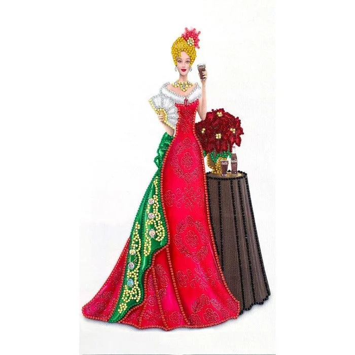 Diamond Painting - Crystal Rhinestone - Red Dress Lady (30*50cm)