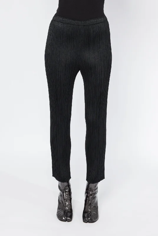 Pleats Please Issey Miyake Basics Tapered Trouser in Black