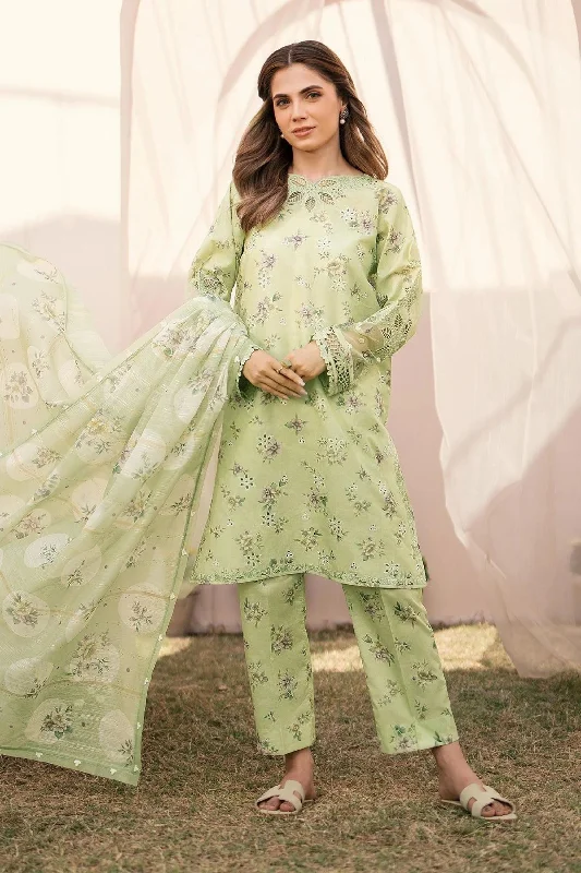 Green 3pc Lawn Salwar Kameez