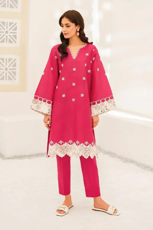 Hot Pink Lawn Readymade 2PC Suit