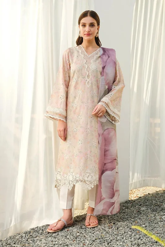 Light Peach Lawn Salwar Kameez