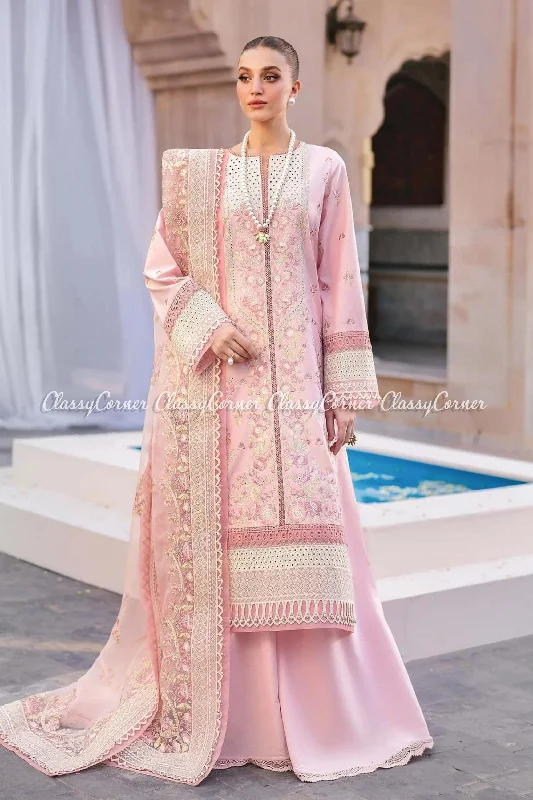 Light Pink Lawn Pakistani Suit