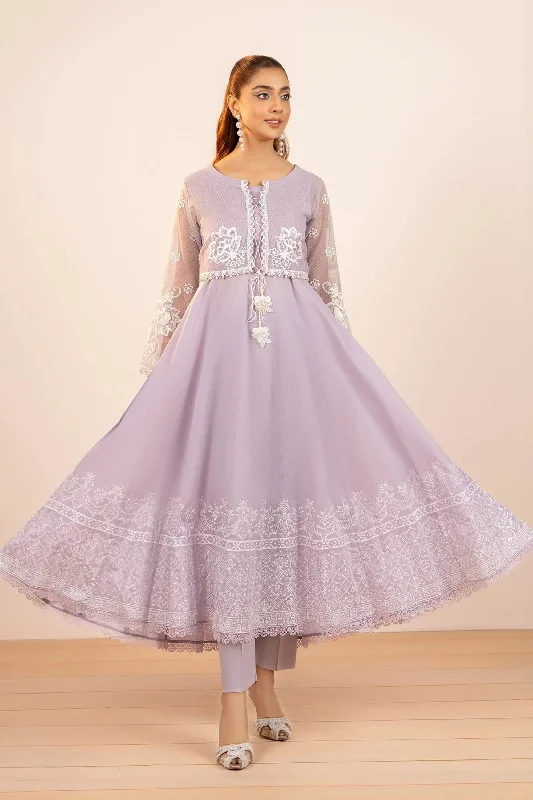 Light Purple Lawn Readymade Frock