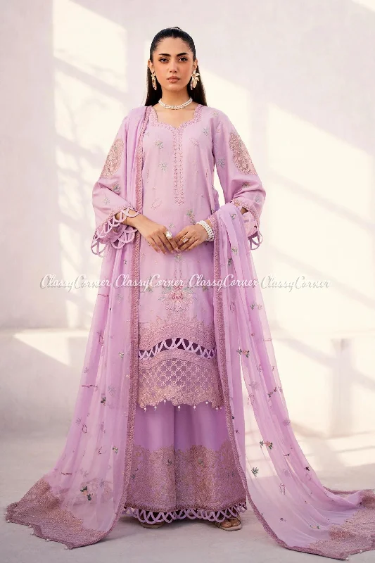 Lilac Pakistani 3pc Lawn Suit