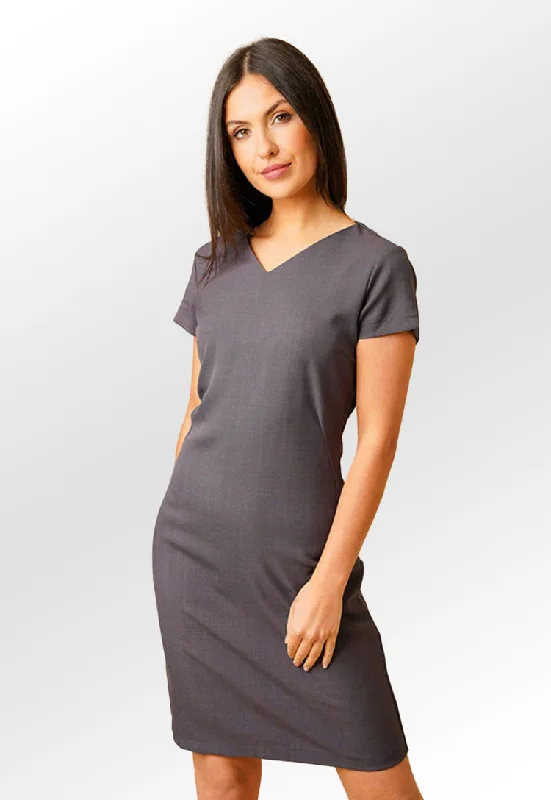 Manon Flattering V Neck Salon Dress