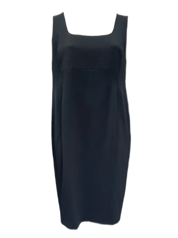 Marina Rinaldi Women's Black Designer Sleeveless Sheath Dress Size 22W/31 NWT