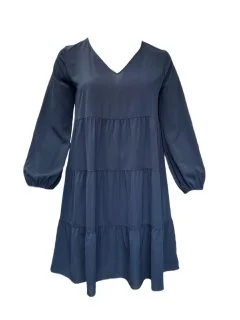 Marina Rinaldi Women's Blue Dania Pullover Shift Dress NWT