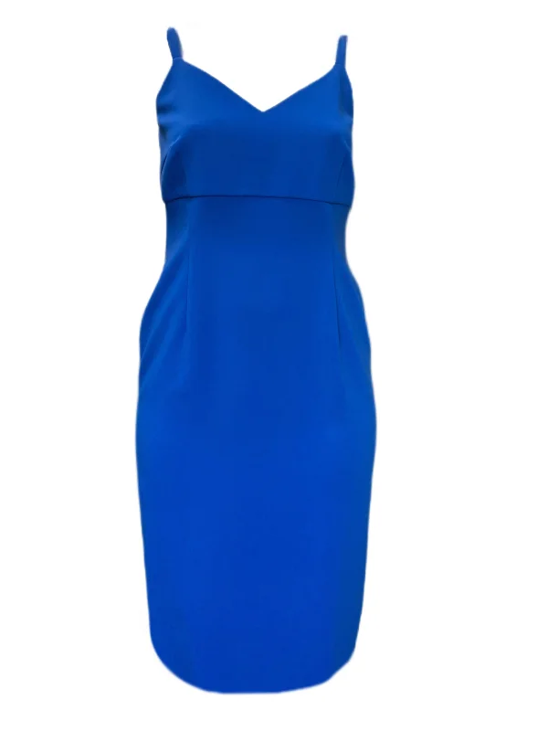 Marina Rinaldi Women's China Blue Durare Sleeveless Sheath Dress Size 12W/21 NWT