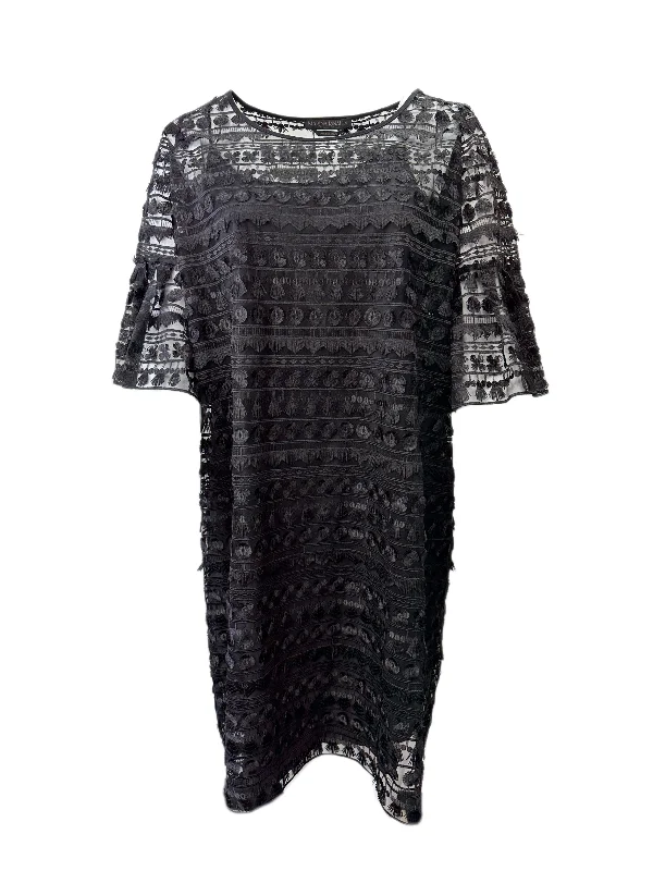 Marina Rinaldi Women's Nero Diaspro Shift Dress NWT