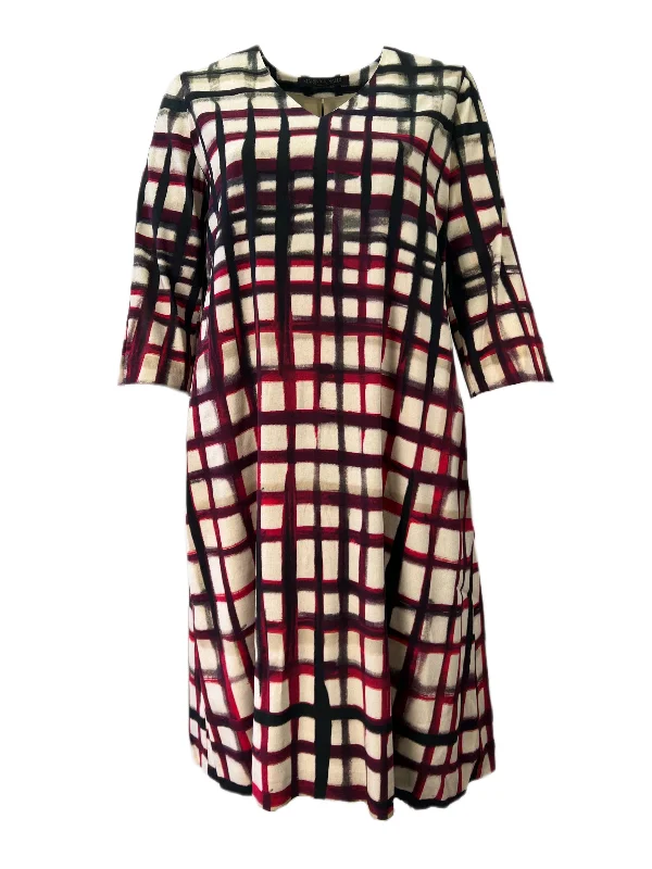 Marina Rinaldi Women's Nero Dodici 3/4 Sleeve Shift Dress NWT