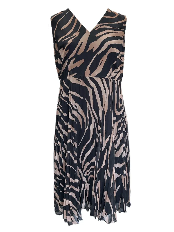 Marina Rinaldi Women's Nero Doratura Sleeveless A Line Dress NWT