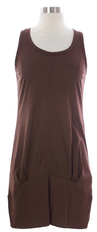 NAILA Women's Brown Sleeveless Kochi Dress Dre1BRW $110 NEW