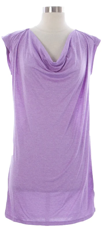 NAILA Women's Purple Cowl Neck Halaya Dress Dre2PURP $110 NEW