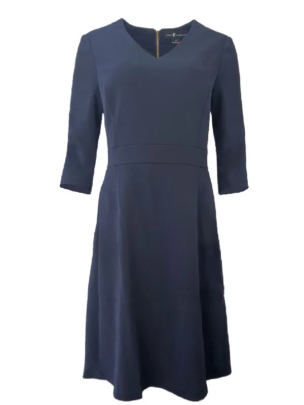 NORA GARDNER Women's Blue 1/2 Sleeve Alexandra A-Line Dress #NV 8 NWT