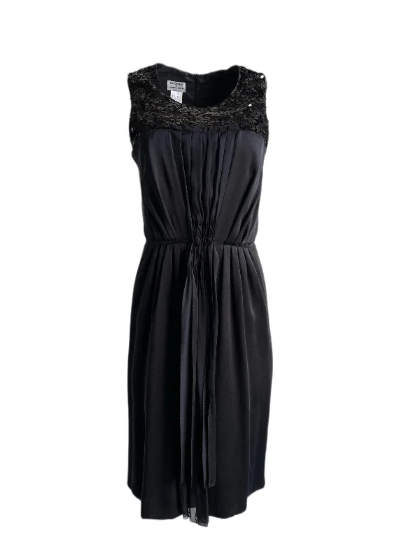 PHILOSOPHY Women's Black Beadeed Sleeveless Silk Dress GV0431 $489 NEW