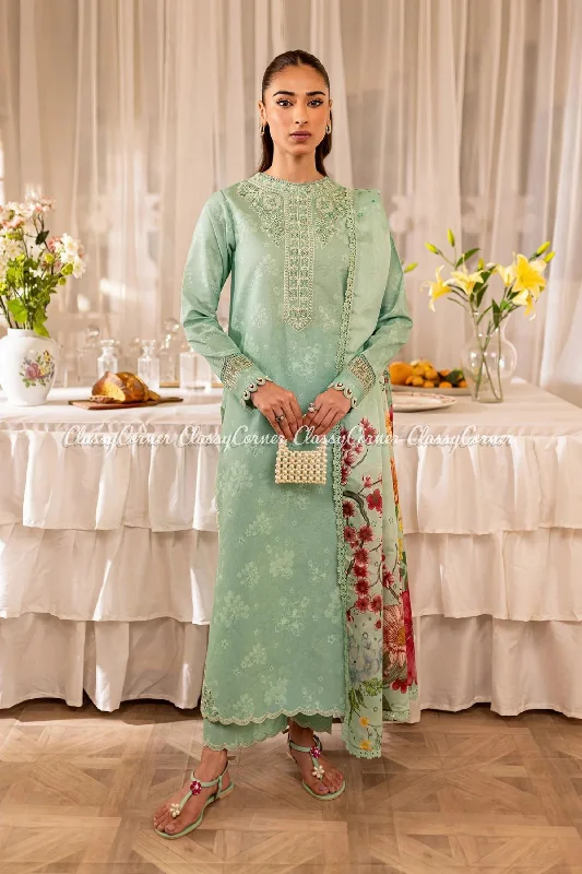 Pistachio Green 3pc Lawn Suit