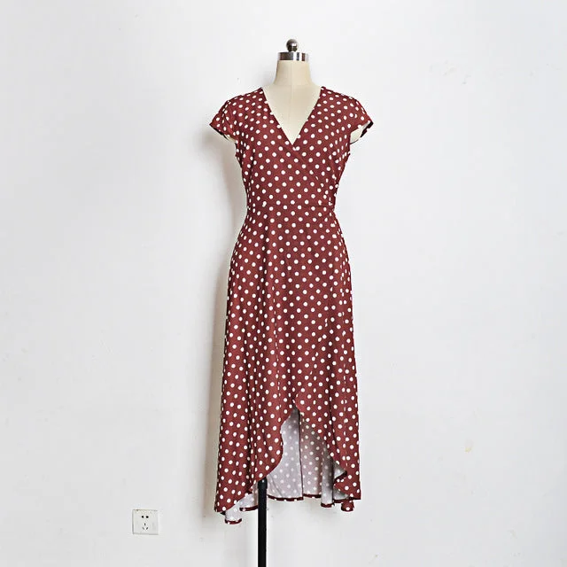 red polka dot dress