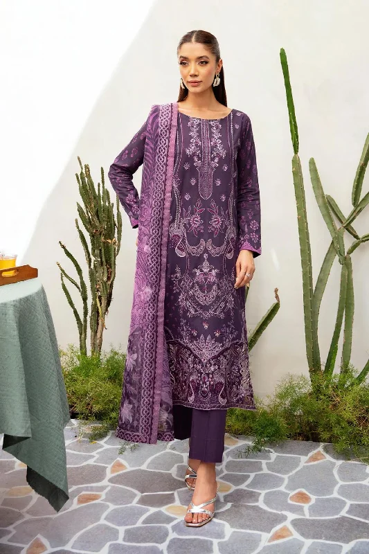 Purple Embroidered Lawn Suit