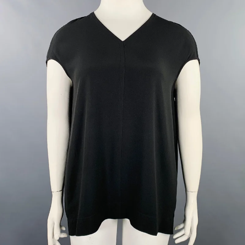 RICK OWENS FW14 Size L -Moody- Black Sleeveless Casual Top