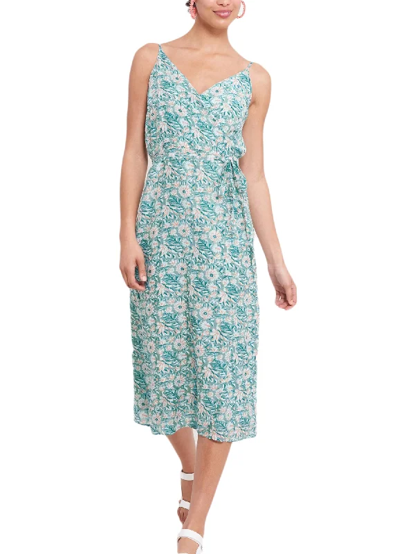 ROBERTA ROLLER RABBIT Women's Aqua Tishka Hetti Wrap Dress $168 NEW