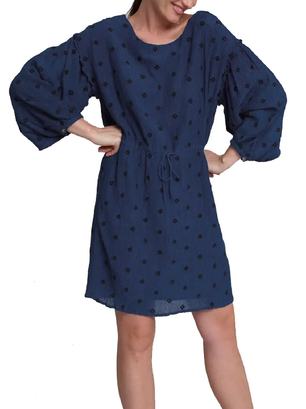 ROBERTA ROLLER RABBIT Women's Blue Kamala Dress $165 NEW