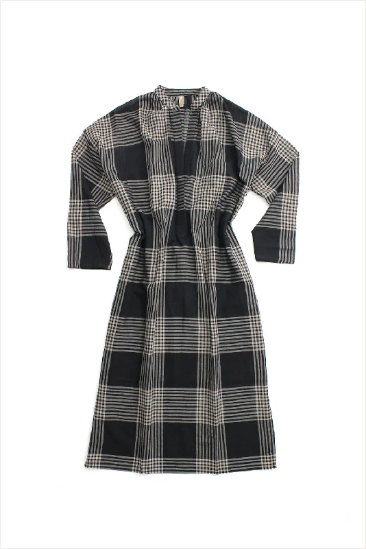 Two New York Black Plaid Caftan