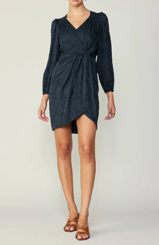 Current Air - V-neck Smocked Shoulder Dress