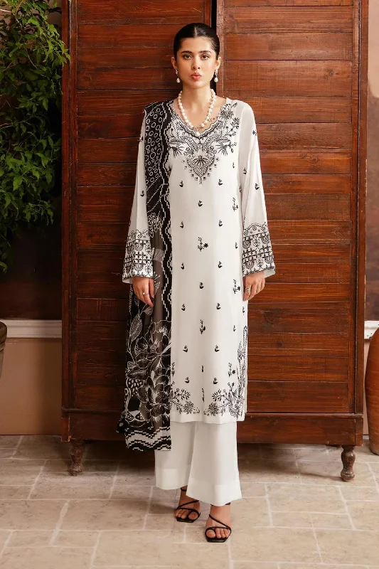 White Black Lawn Salwar Kameez