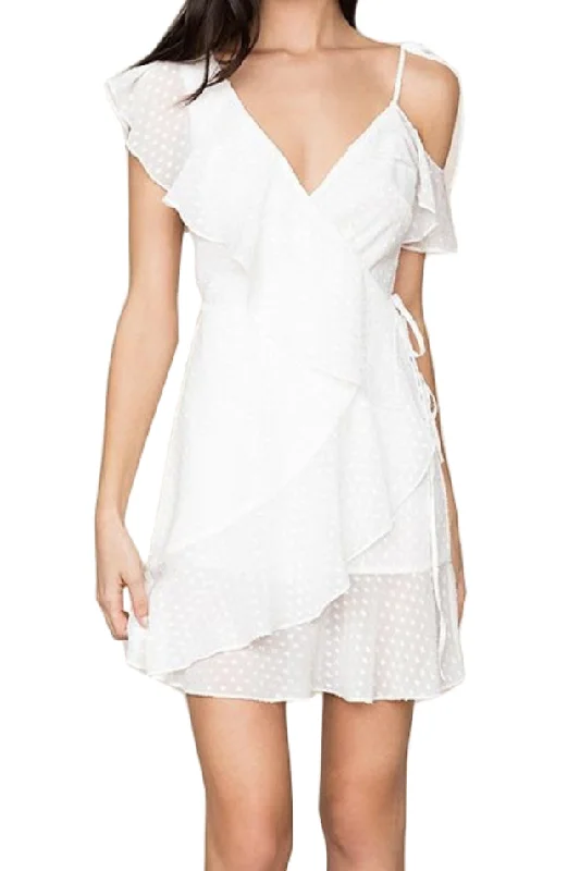 YUMI KIM Women's Swiss Doy White Sheer Bliss Dress #DR18166/218 XS NWT