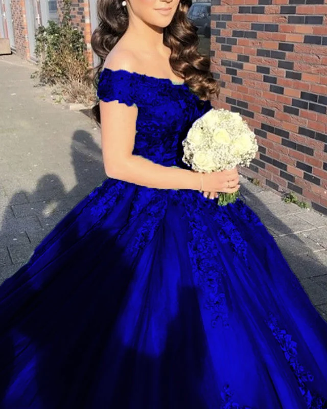 Elegant Lace Embroidery Quinceanera Dresses Off The Shoulder