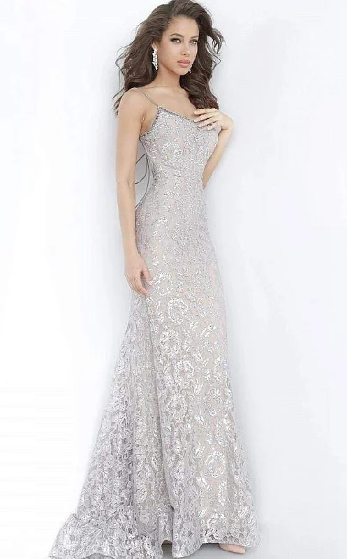 Jovani 00355SC - Lace Trumpet Evening Dress