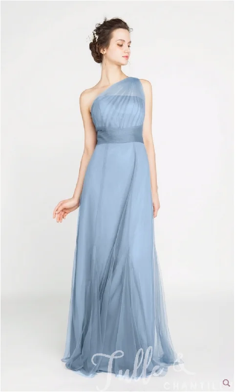 Other Elegant Long Tulle Illusion One Shoulder/TBQP405